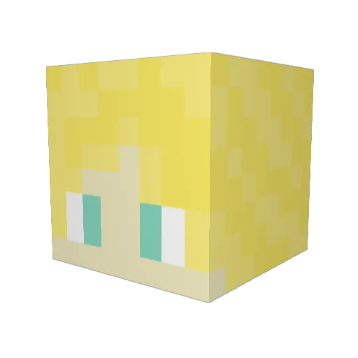 KiwiFruit73 Minecraft avatar head, 3D render
