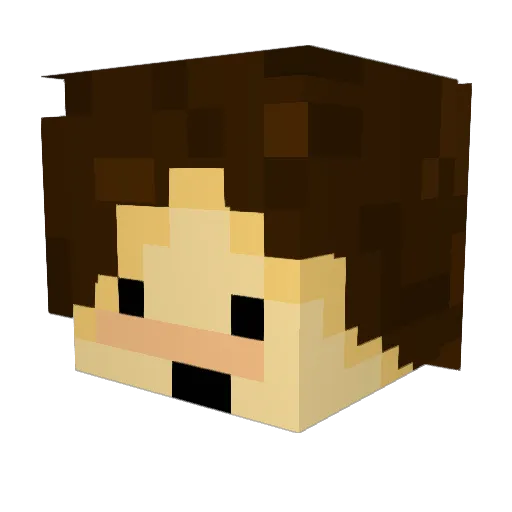 KiwiHistorian Minecraft avatar head, 3D render