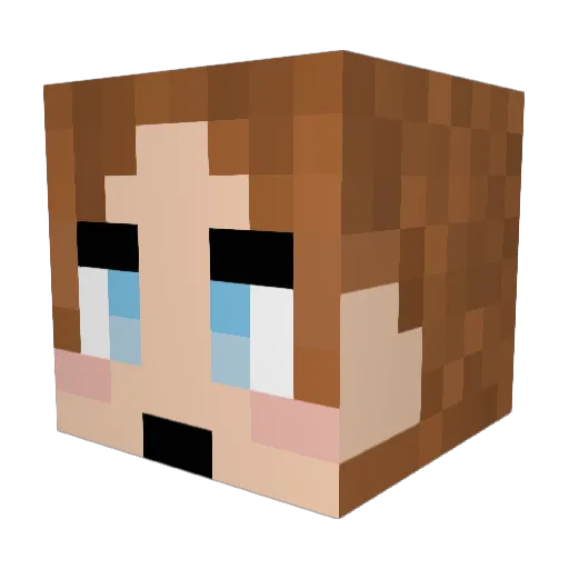 KiwiKCC Minecraft avatar head, 3D render