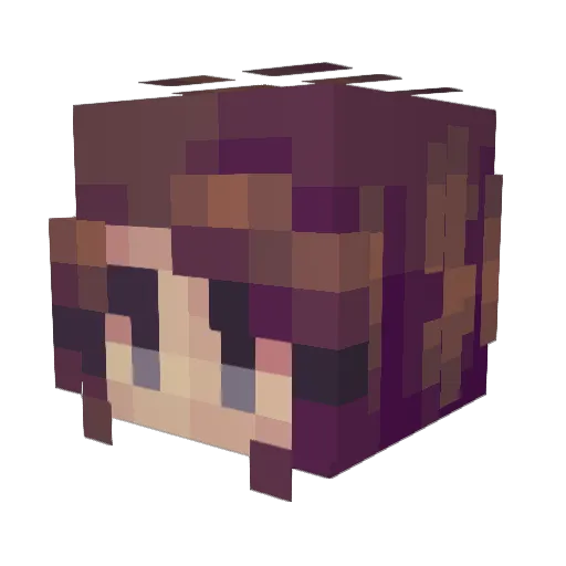 KiwiLynn Minecraft avatar head, 3D render