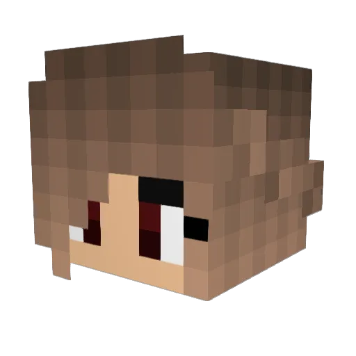 KiwiNaneG Minecraft avatar head, 3D render