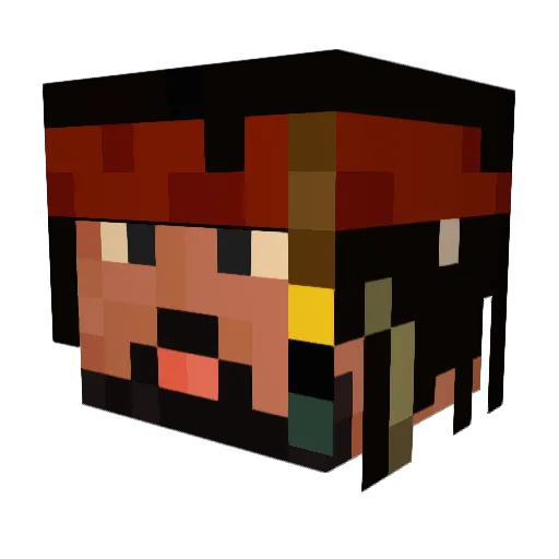 KiwiSlider Minecraft avatar head, 3D render