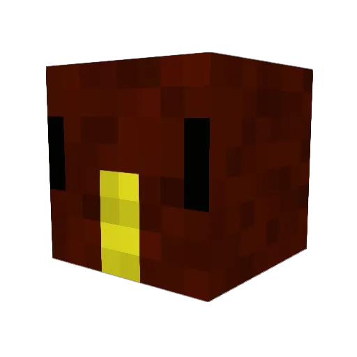 KiwiTaco Minecraft avatar head, 3D render