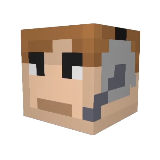 Kiwi_Saurus Minecraft avatar head, 3D render