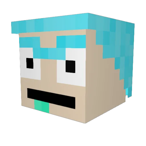 Kiwi_oct Minecraft avatar head, 3D render