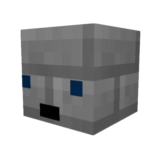 Kiwiaristo Minecraft avatar head, 3D render