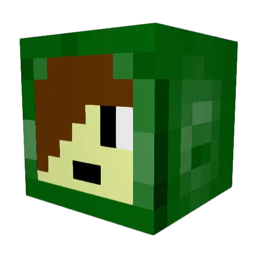Kiwicr4fter Minecraft avatar head, 3D render