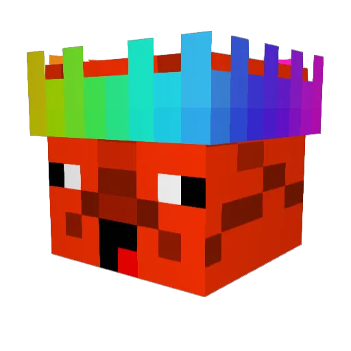KiwiiCrab Minecraft avatar head, 3D render