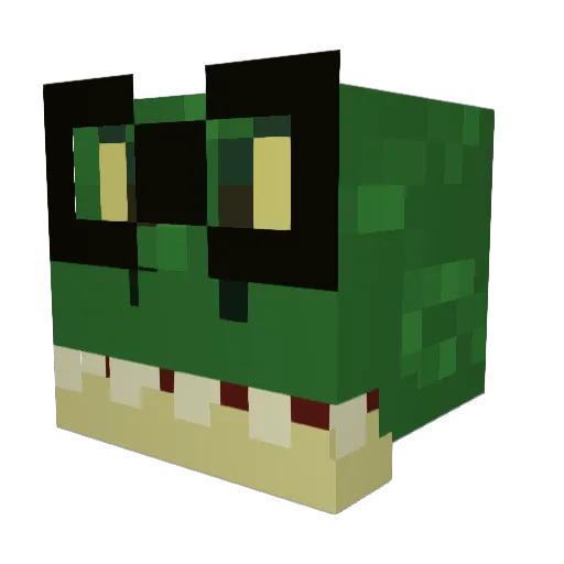 Kiwirana Minecraft avatar head, 3D render