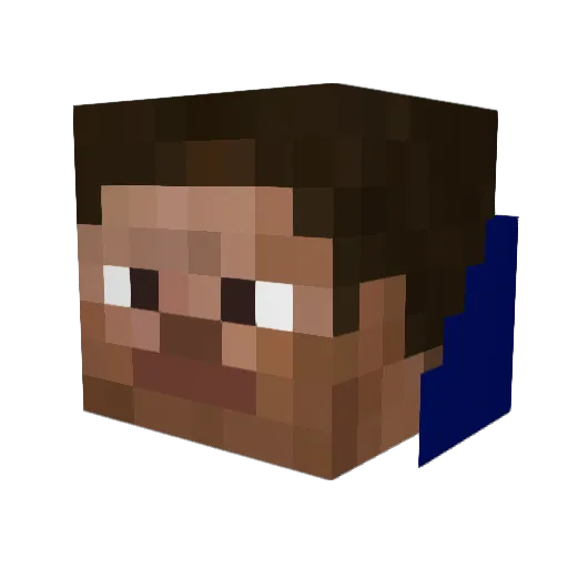 Kiworsky Minecraft avatar head, 3D render