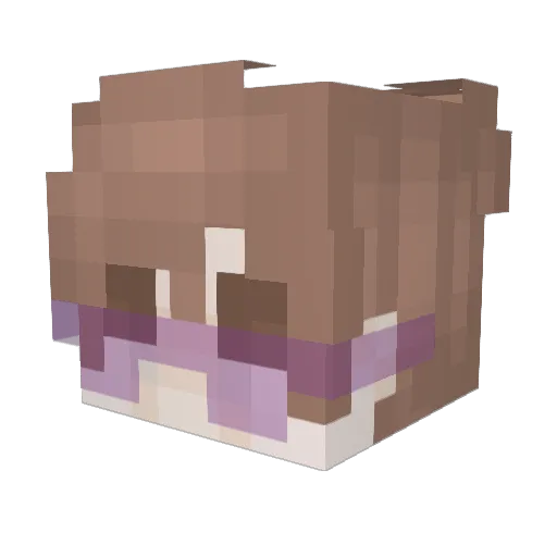 Kiwwr Minecraft avatar head, 3D render