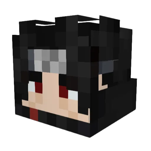 Kixlian Minecraft avatar head, 3D render