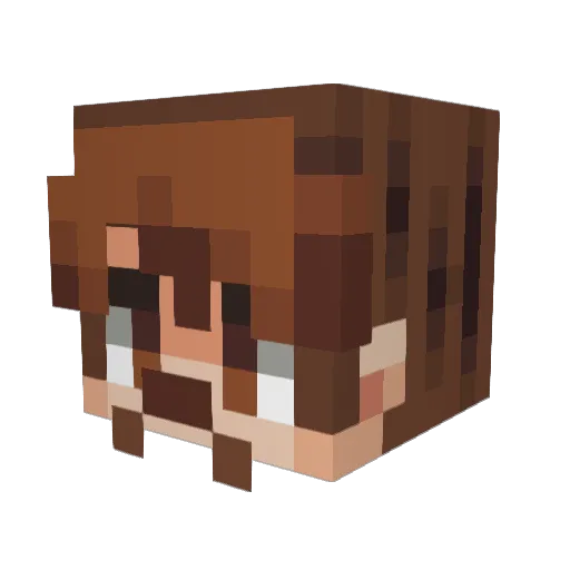 Kixodic Minecraft avatar head, 3D render