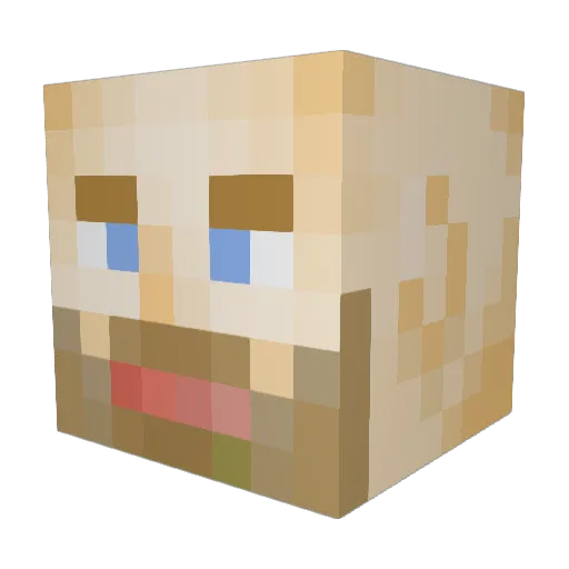 Kixt_ Minecraft avatar head, 3D render