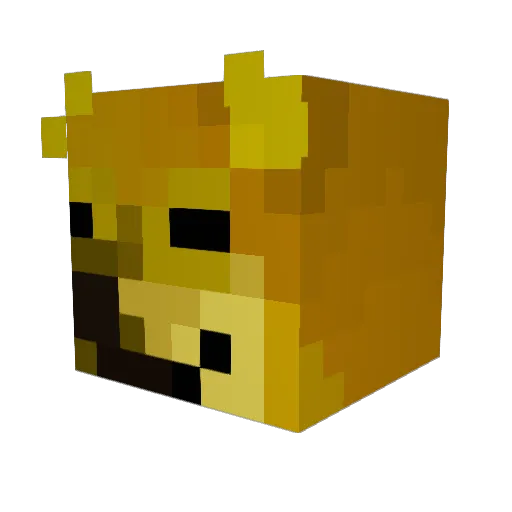 Kiyanna Minecraft avatar head, 3D render