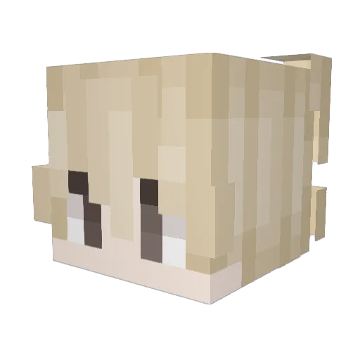 Kiyh Minecraft avatar head, 3D render