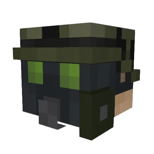 Kiykuri Minecraft avatar head, 3D render