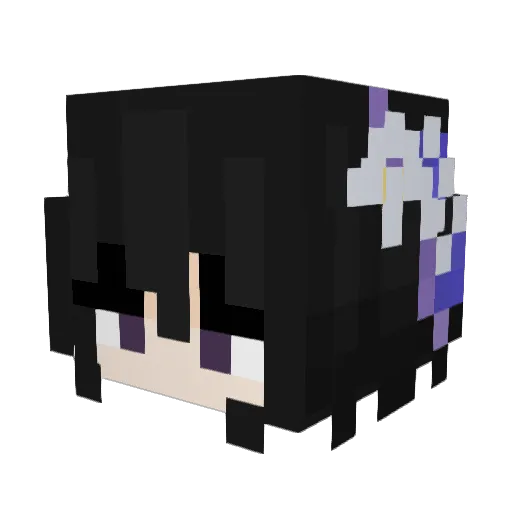 Kiyohaha Minecraft avatar head, 3D render