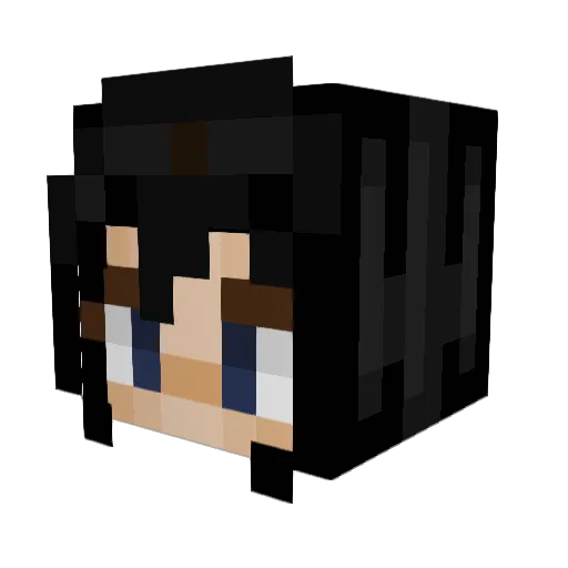 KiyomiTakada Minecraft avatar head, 3D render