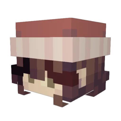 Kiyomiiiii Minecraft avatar head, 3D render