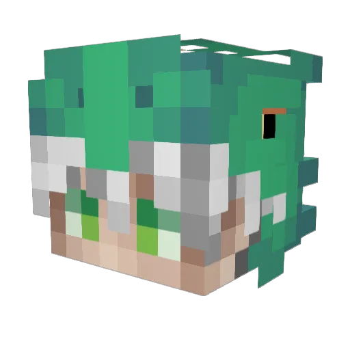 Kiyori71 Minecraft avatar head, 3D render