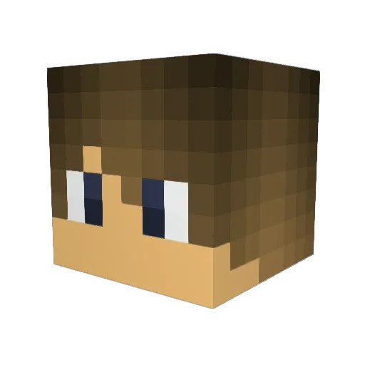 Kiyoshl Minecraft avatar head, 3D render
