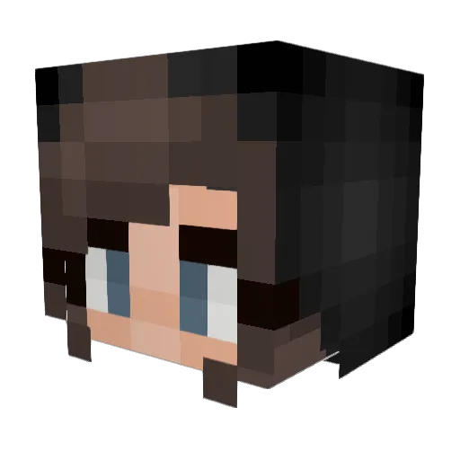 Kizafi Minecraft avatar head, 3D render