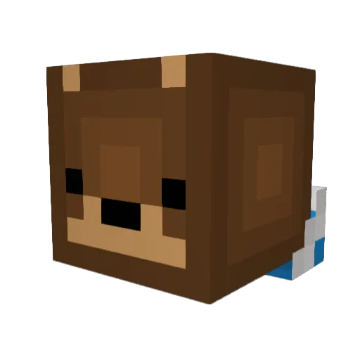 Kizan03 Minecraft avatar head, 3D render