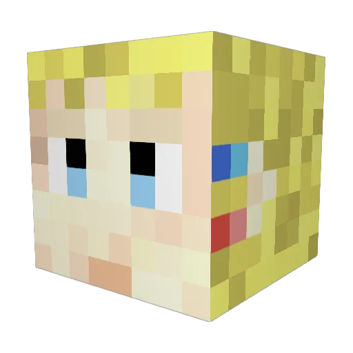Kizanit Minecraft avatar head, 3D render