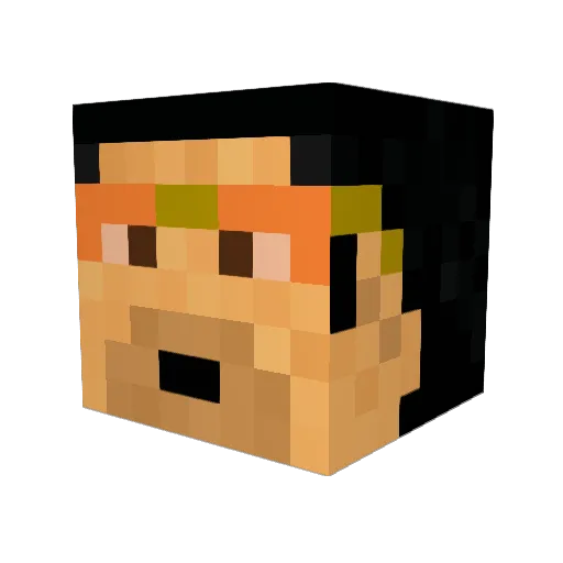 Kizaru_Senpai Minecraft avatar head, 3D render