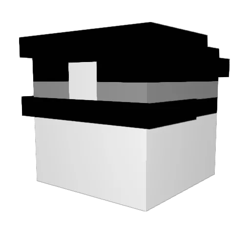 Kizephine Minecraft avatar head, 3D render