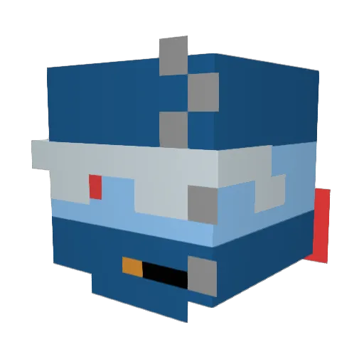 Kizhal Minecraft avatar head, 3D render