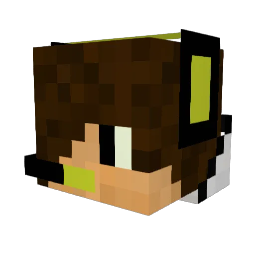 KiziChannel Minecraft avatar head, 3D render