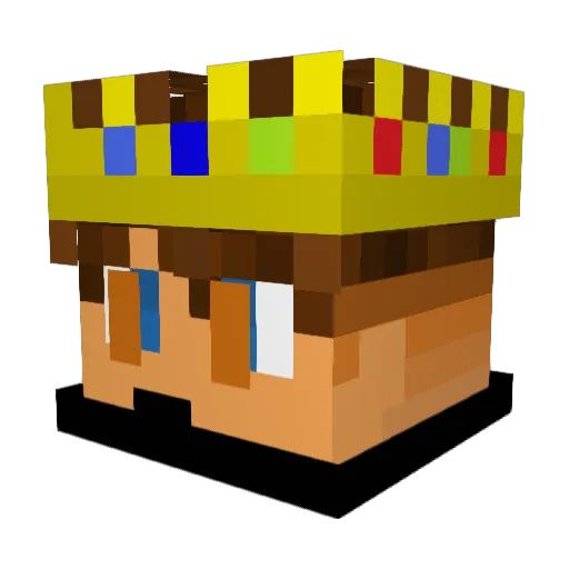 KizmitBizmit Minecraft avatar head, 3D render