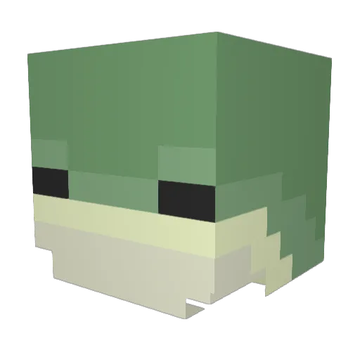 Kiznah Minecraft avatar head, 3D render