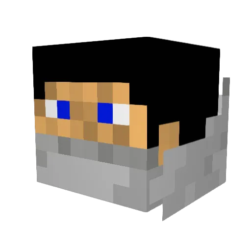 Kiznard Minecraft avatar head, 3D render