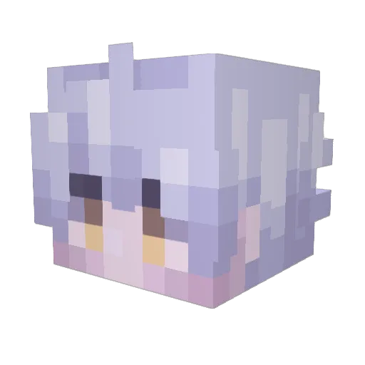 Kizoku_y Minecraft avatar head, 3D render