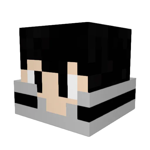 Kizugaya Minecraft avatar head, 3D render