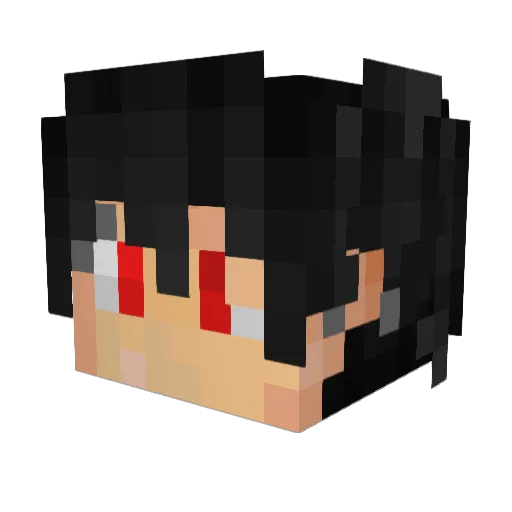 Kizumansie Minecraft avatar head, 3D render