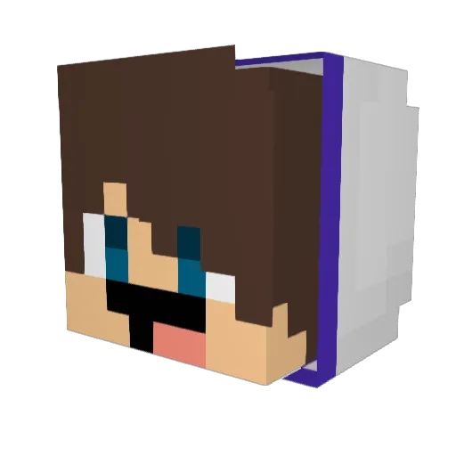 Kizyk Minecraft avatar head, 3D render