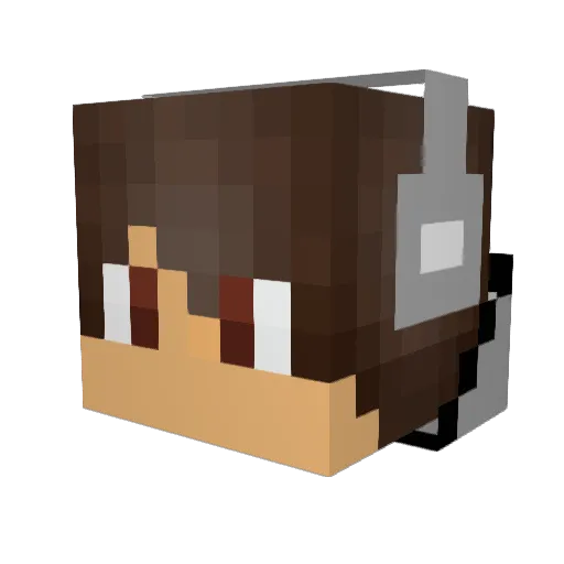 Kizzerix Minecraft avatar head, 3D render