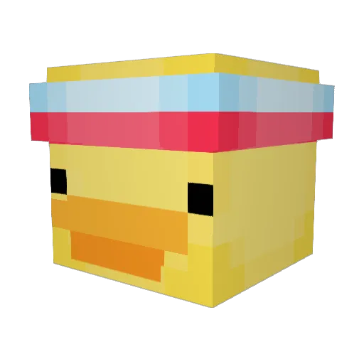 Kizzii Minecraft avatar head, 3D render