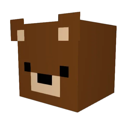 Kizzville Minecraft avatar head, 3D render