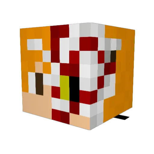 Kizzy61 Minecraft avatar head, 3D render