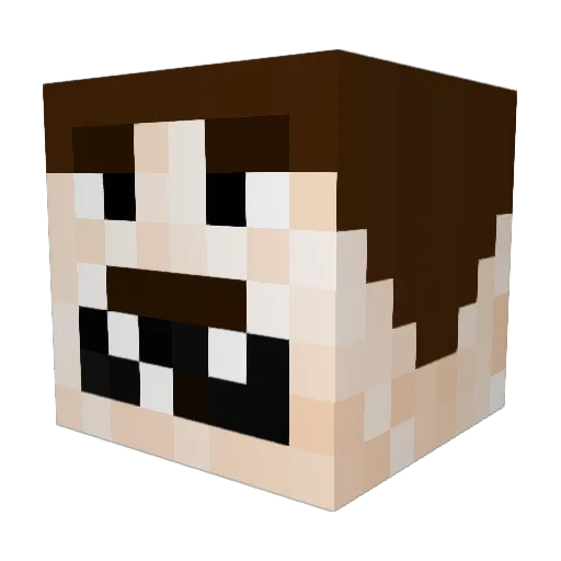 Kjahuidsuh Minecraft avatar head, 3D render