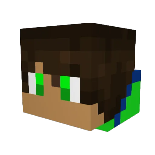 Kjak38 Minecraft avatar head, 3D render