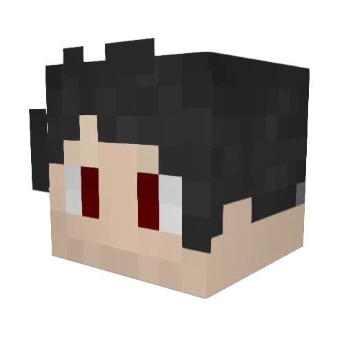 Kjamas Minecraft avatar head, 3D render