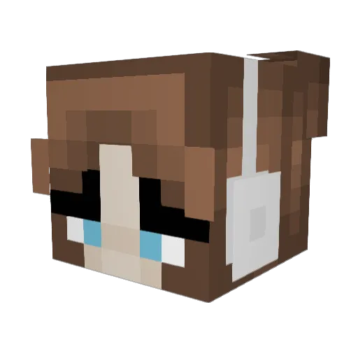 Kjaninchen Minecraft avatar head, 3D render