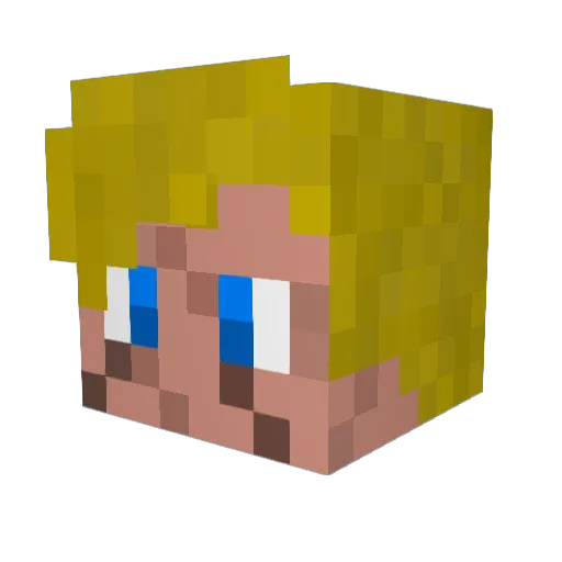 Kjartanas Minecraft avatar head, 3D render