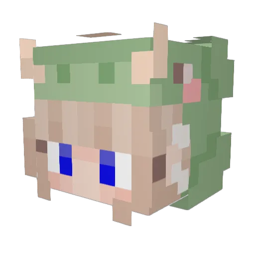 Kjdabrat Minecraft avatar head, 3D render